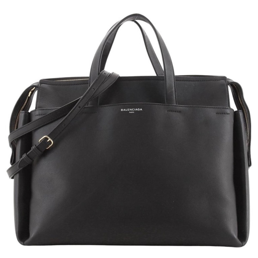 Balenciaga Portfolio Tote Black Leather Small